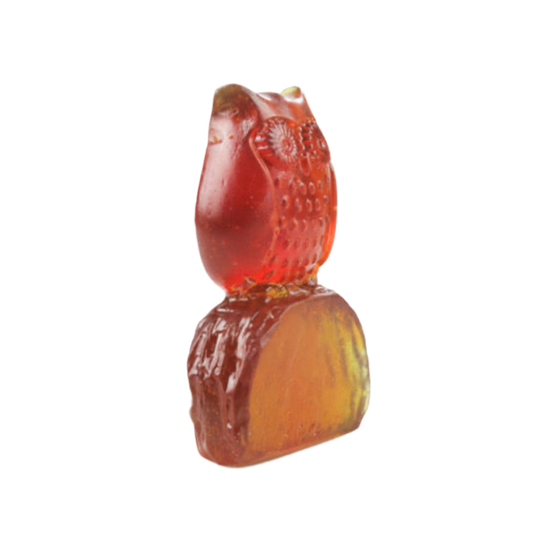 Savvy | Small Amber Glass Owl