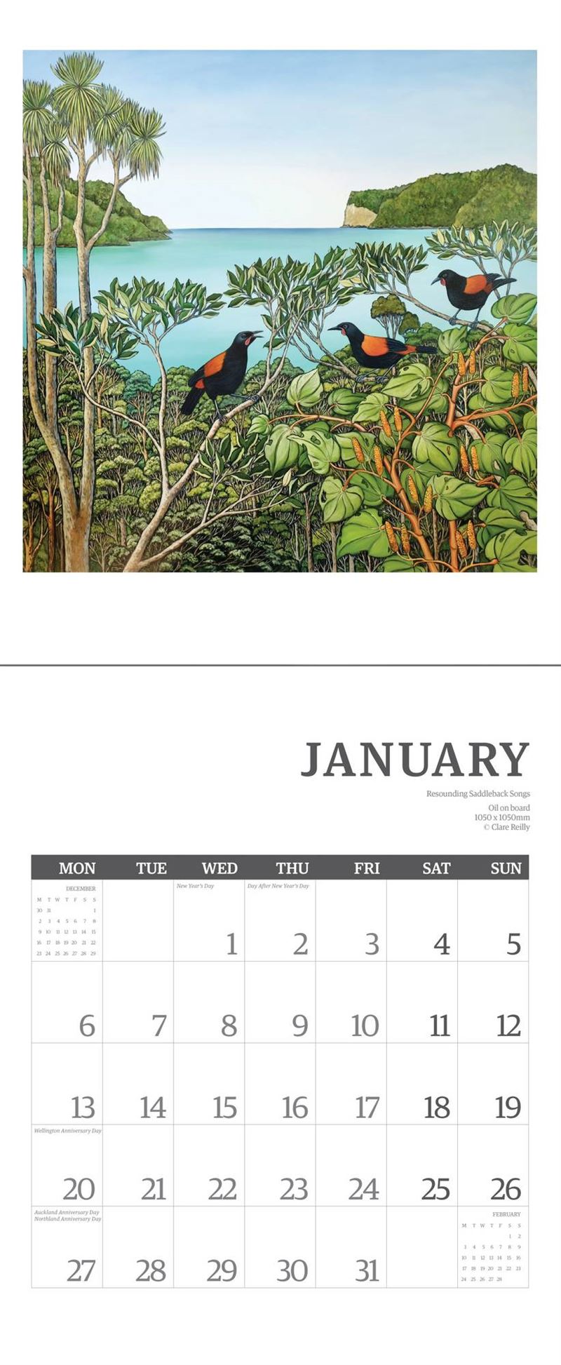 2025 Clare Reilly Wall Calendar