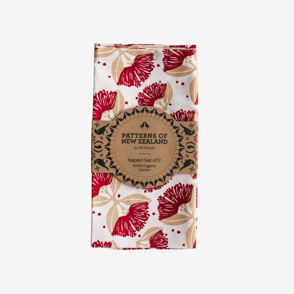 Patterns Of NZ Pohutakawa Napkins | Set Of 2