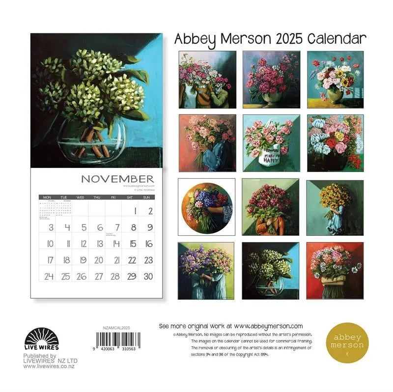 2025 Abbey Merson Wall Calendar