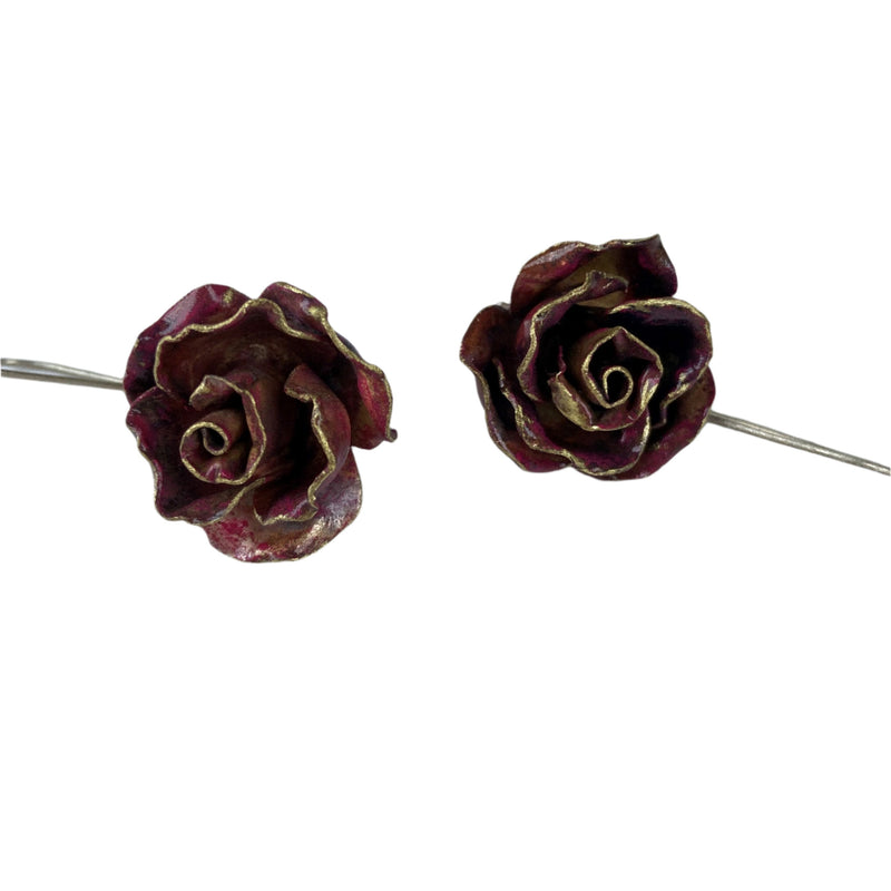 Large Rose Earrings