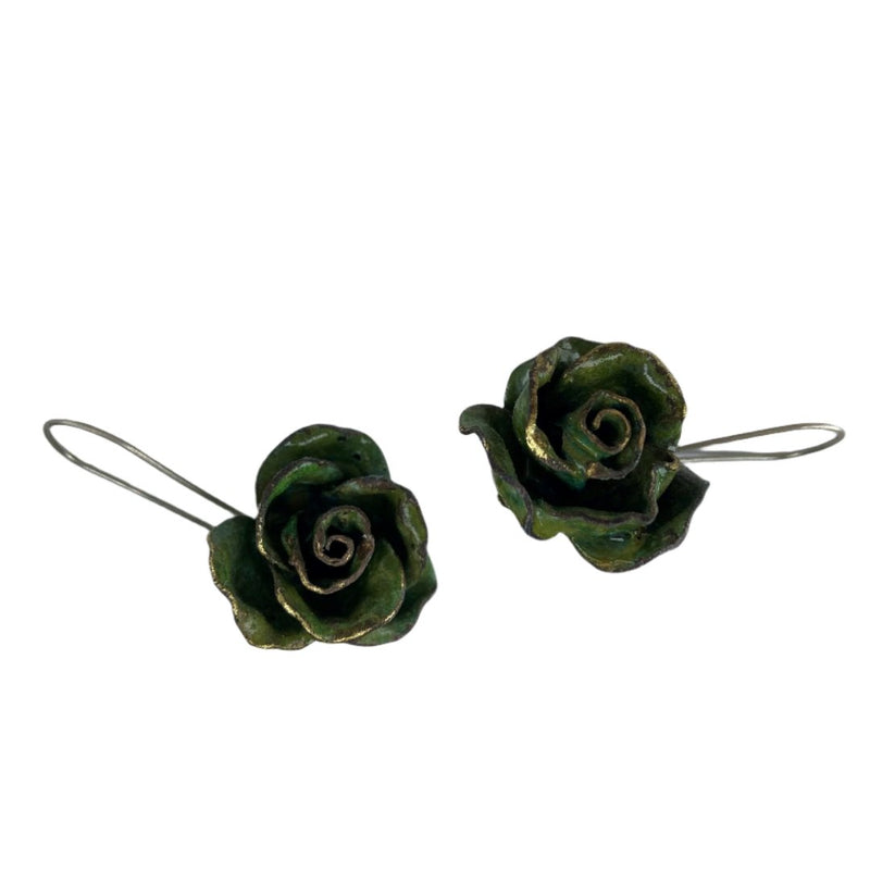 Large Rose Earrings