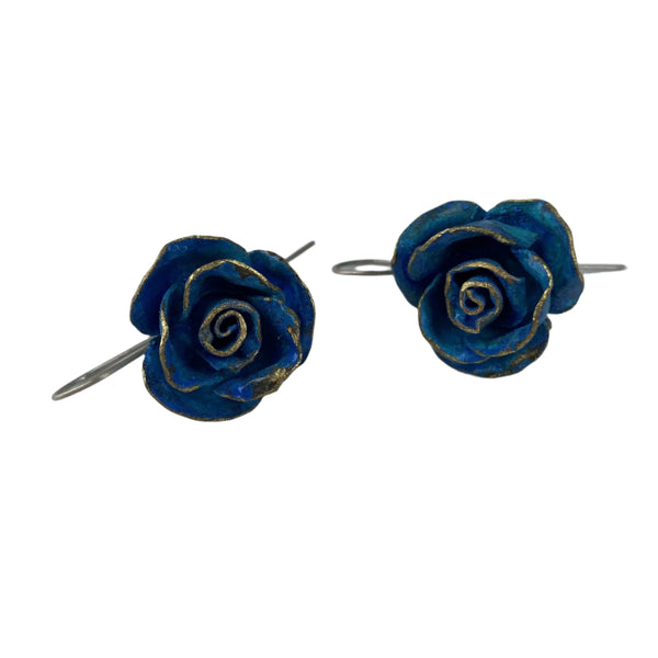 Large Rose Earrings