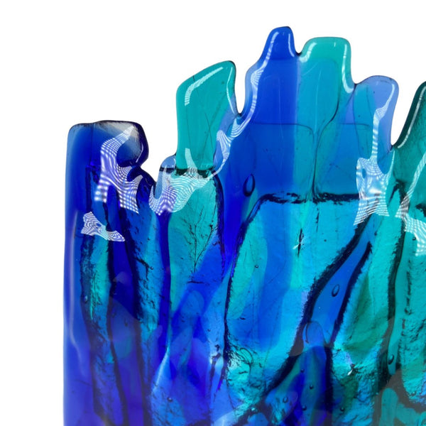 Cascade | Open Cast Kiln Fused Glass Sculpture