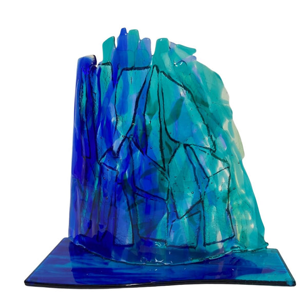 Cascade | Open Cast Kiln Fused Glass Sculpture