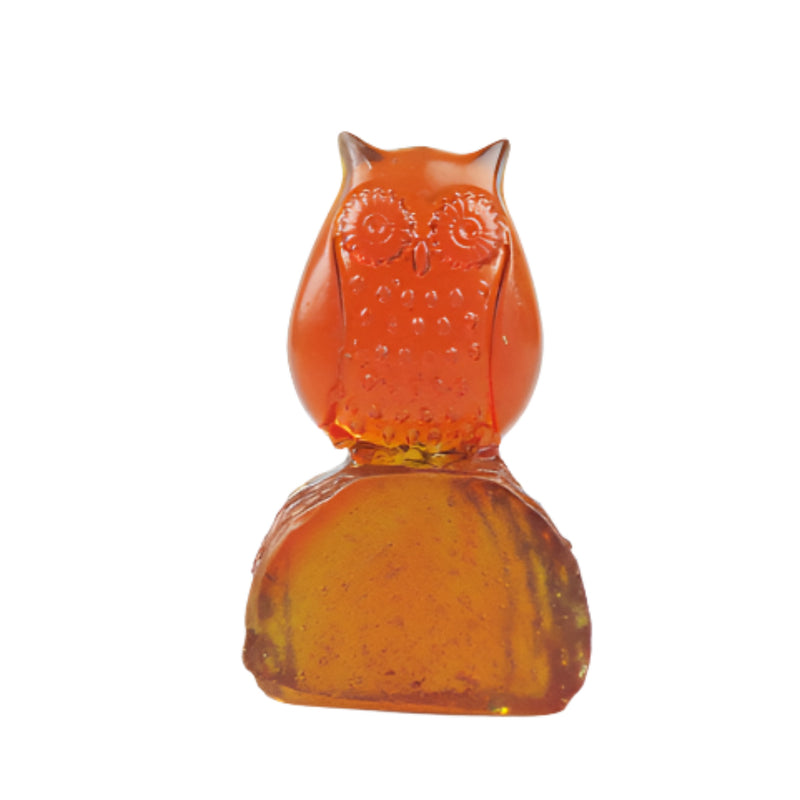 Savvy | Small Amber Glass Owl