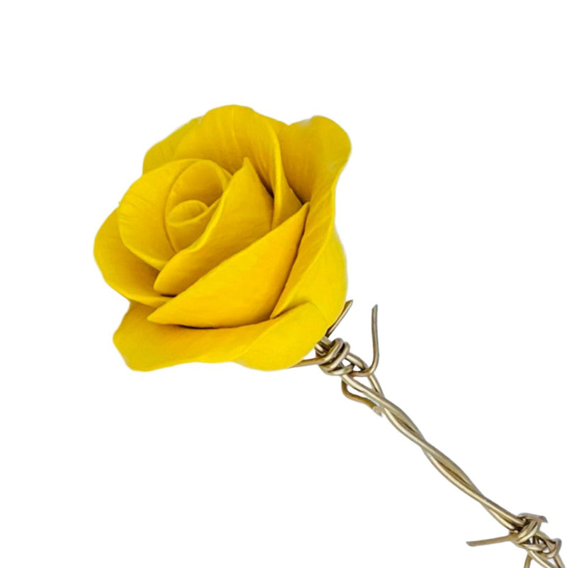 Yellow Ceramic Rose