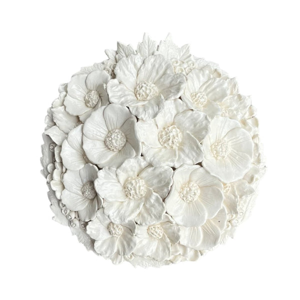 White Flower Wall Plaque