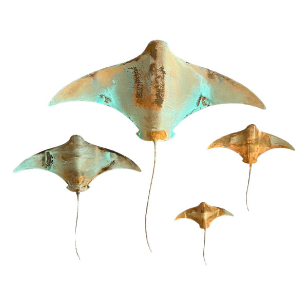 Copper Stingrays Set Of 4