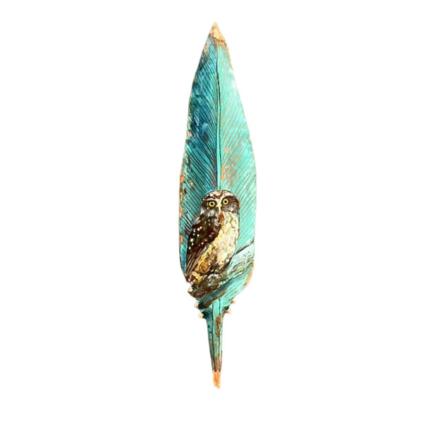 Ruru On Copper Feather