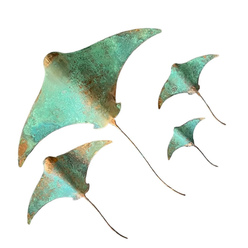 Copper Stingrays Set Of 4