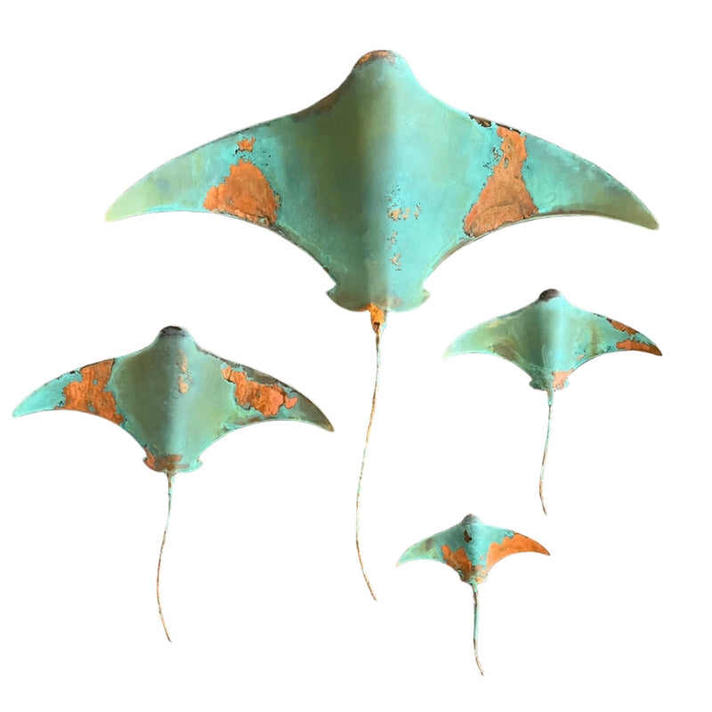 Copper Stingrays Set Of 4