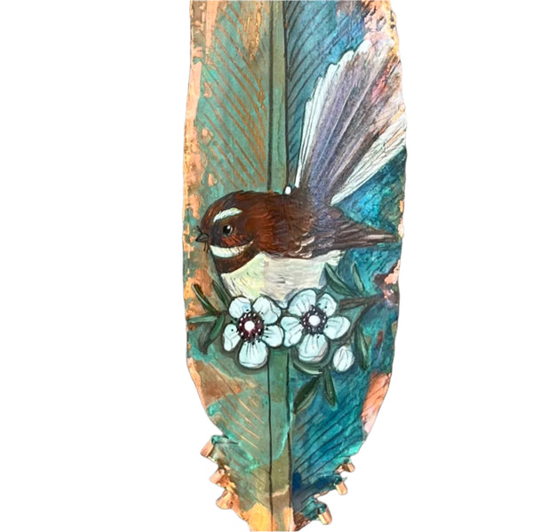 Copper Feather | Fantail Left Facing