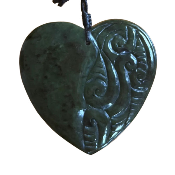 Pounamu Carved Heart Pendant