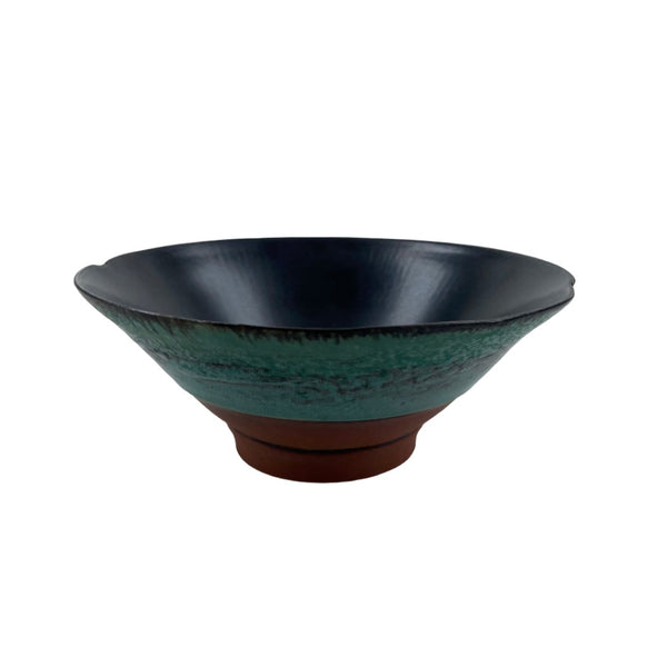 Turquoise & Black Broken Edge Bowl