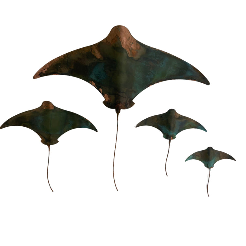 Copper Stingrays Set Of 4