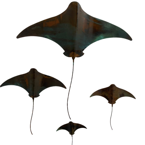 Copper Stingrays Set Of 4