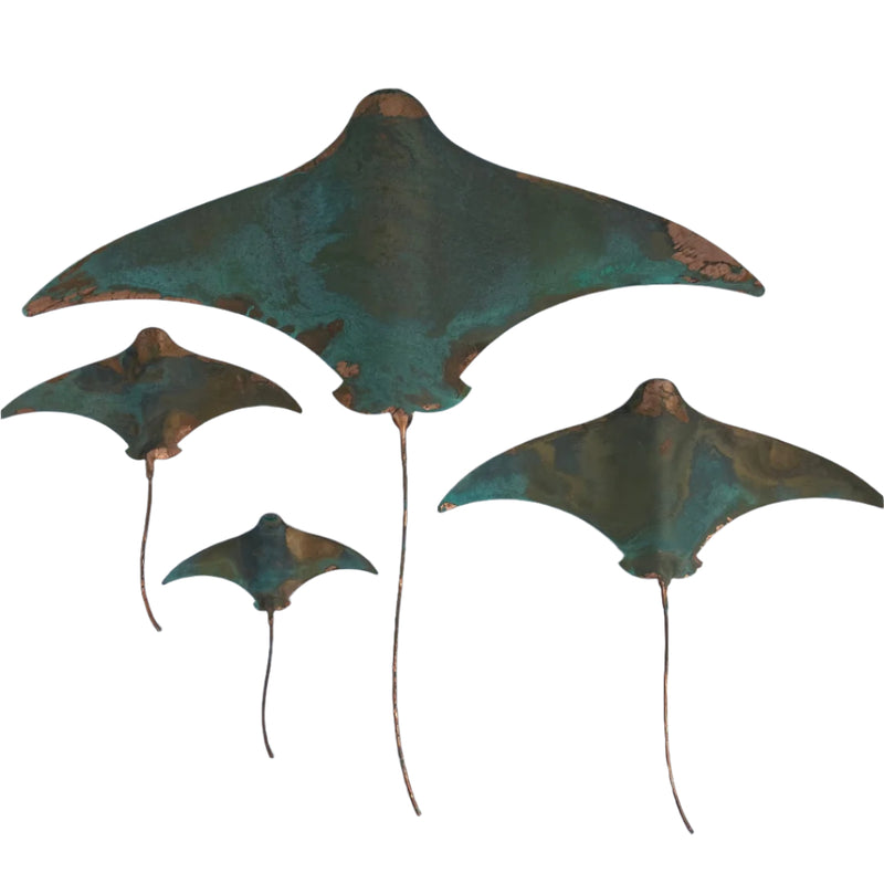 Copper Stingrays Set Of 4