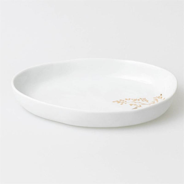 Shallow Dish With Gold Branch