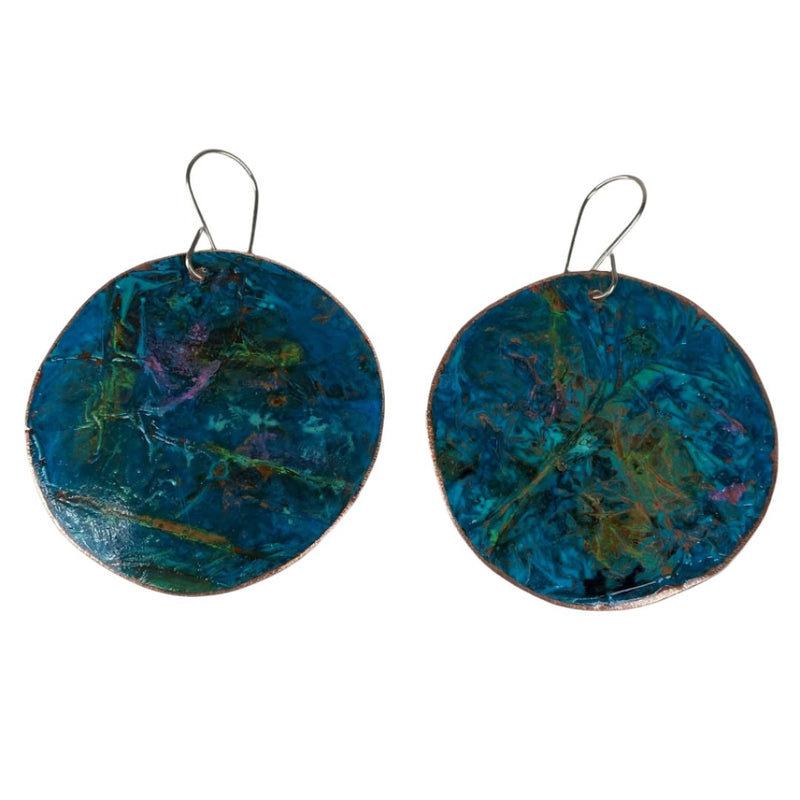 Large Round Disc Earrings