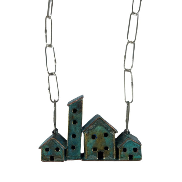 Little Houses Necklace by Tanya Bogdanova