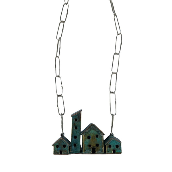 Little Houses Necklace by Tanya Bogdanova