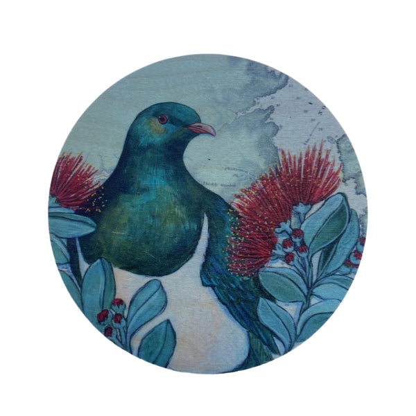 Pohutakawa Native Bird Wall Discs