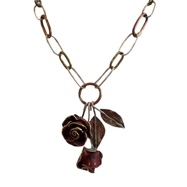 Triple Rose Necklace