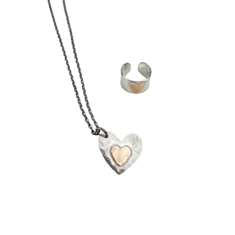 Rose Gold Heart Jewellery by Claire Crosbie
