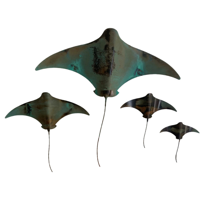 Copper Stingrays Set Of 4