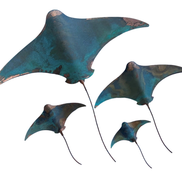 Copper Stingrays Set Of 4