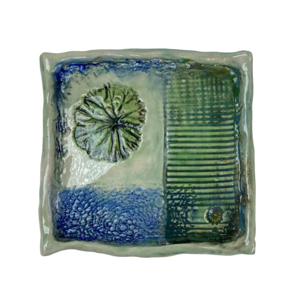 Small Square Botanical Plate