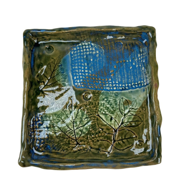 Large Botanical Square Plate