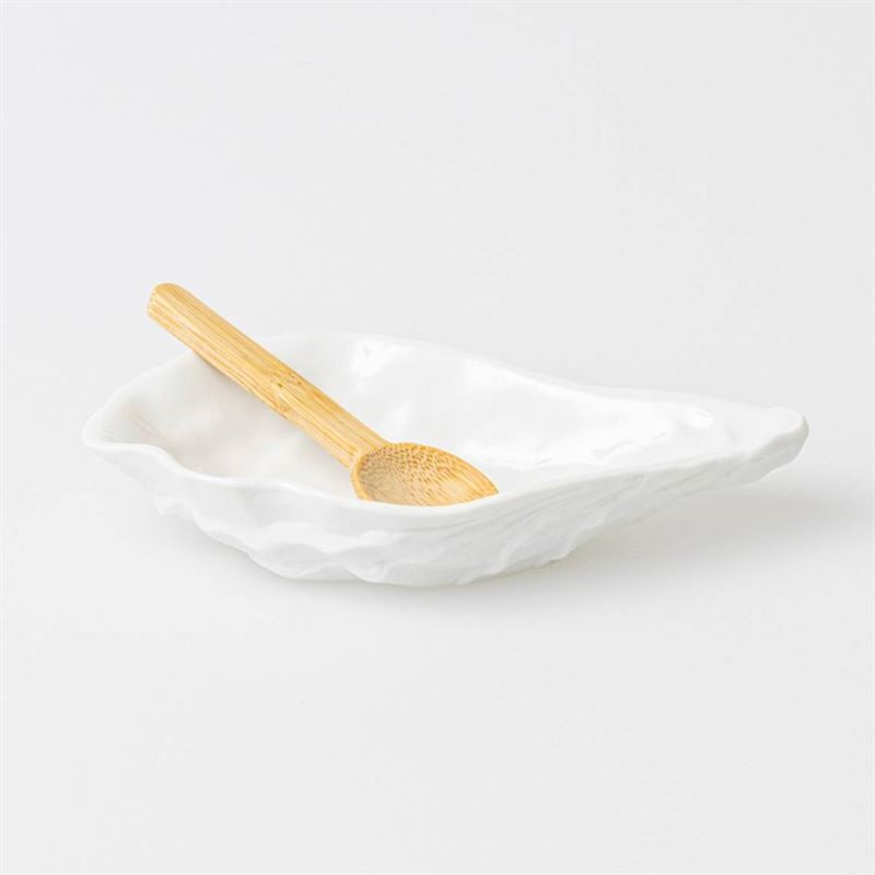 Oyster Shell Dish & Spoon