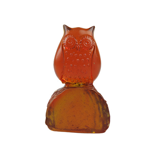 Savvy | Small Amber Glass Owl