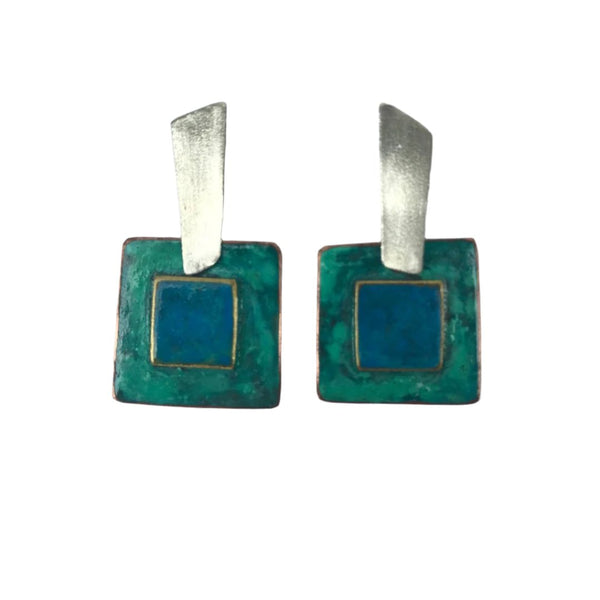 Double Square Earrings